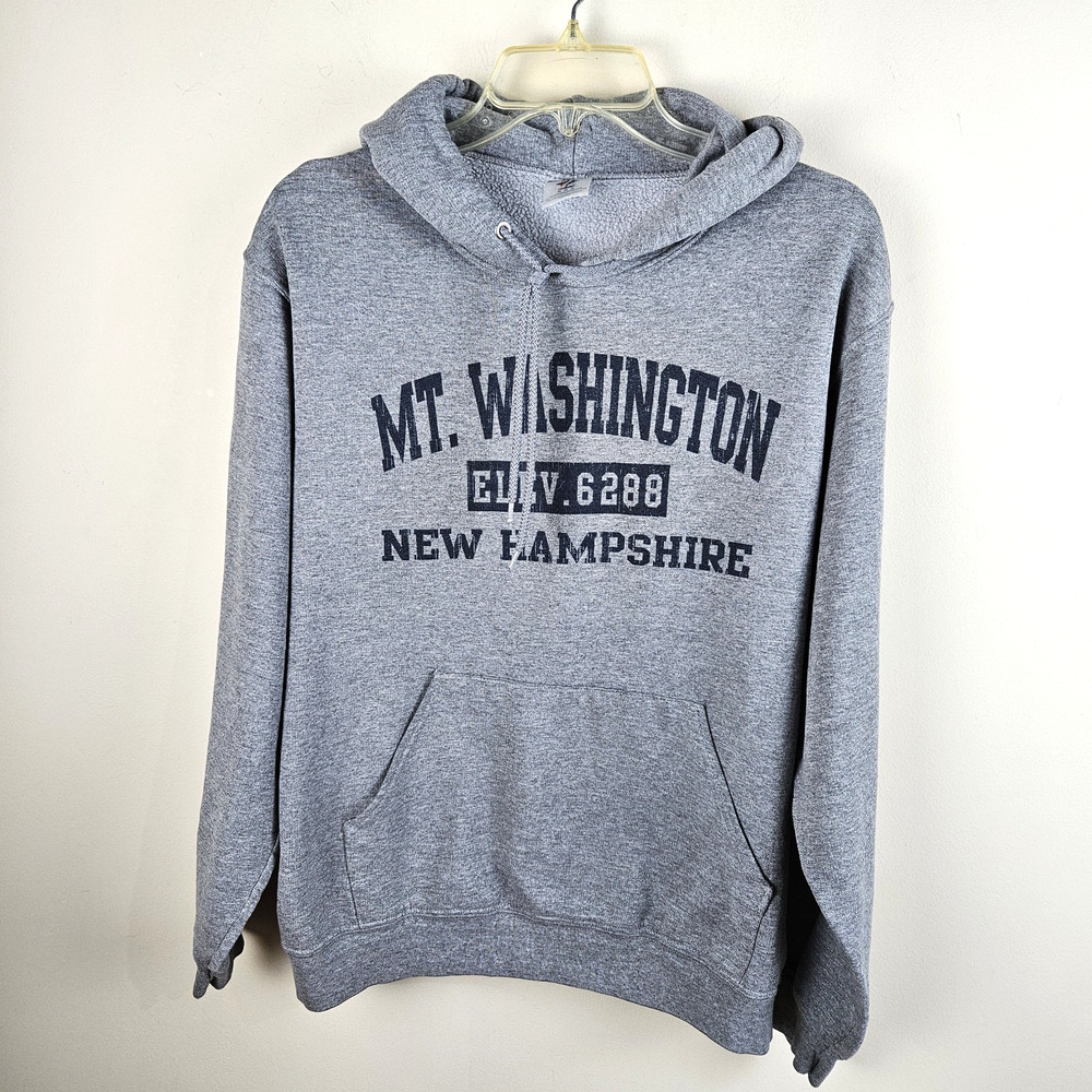 Vintage Jerzees NuBlend Mt Washington Hoodie Men’s Medium Unisex Heather Gray